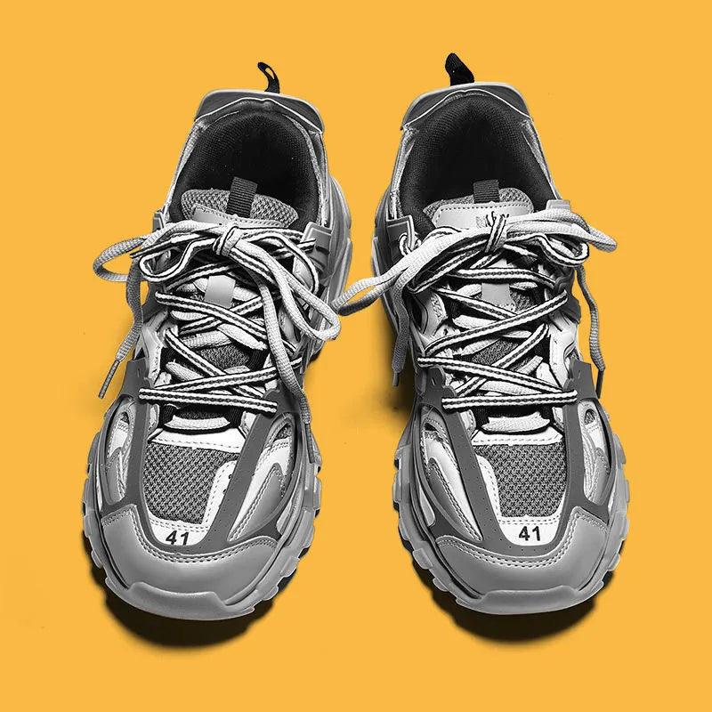 Trendy Casual Chunky Sneaker  Gray 36  - VONVEX