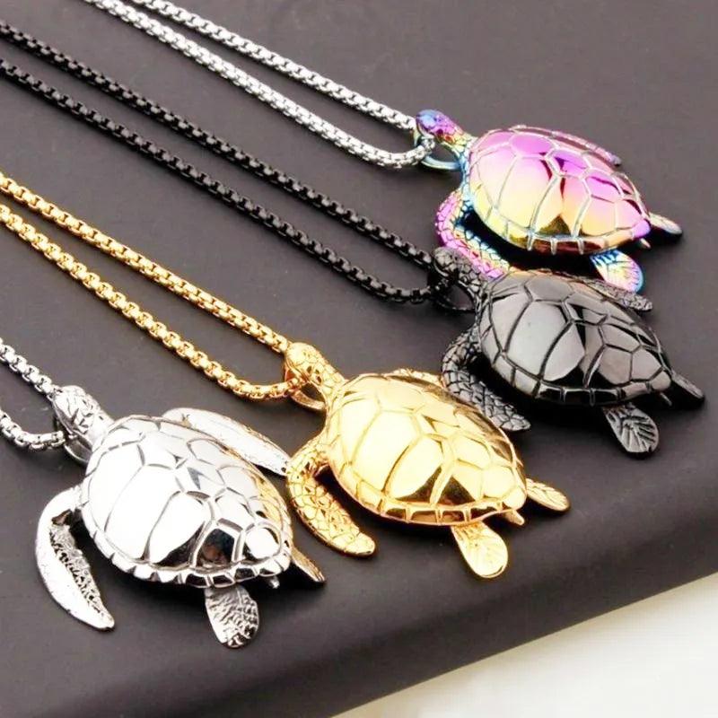 Turtle Pendant Necklace     - VONVEX