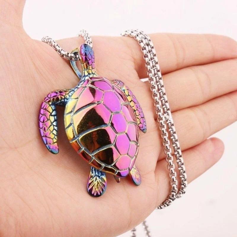 Turtle Pendant Necklace     - VONVEX