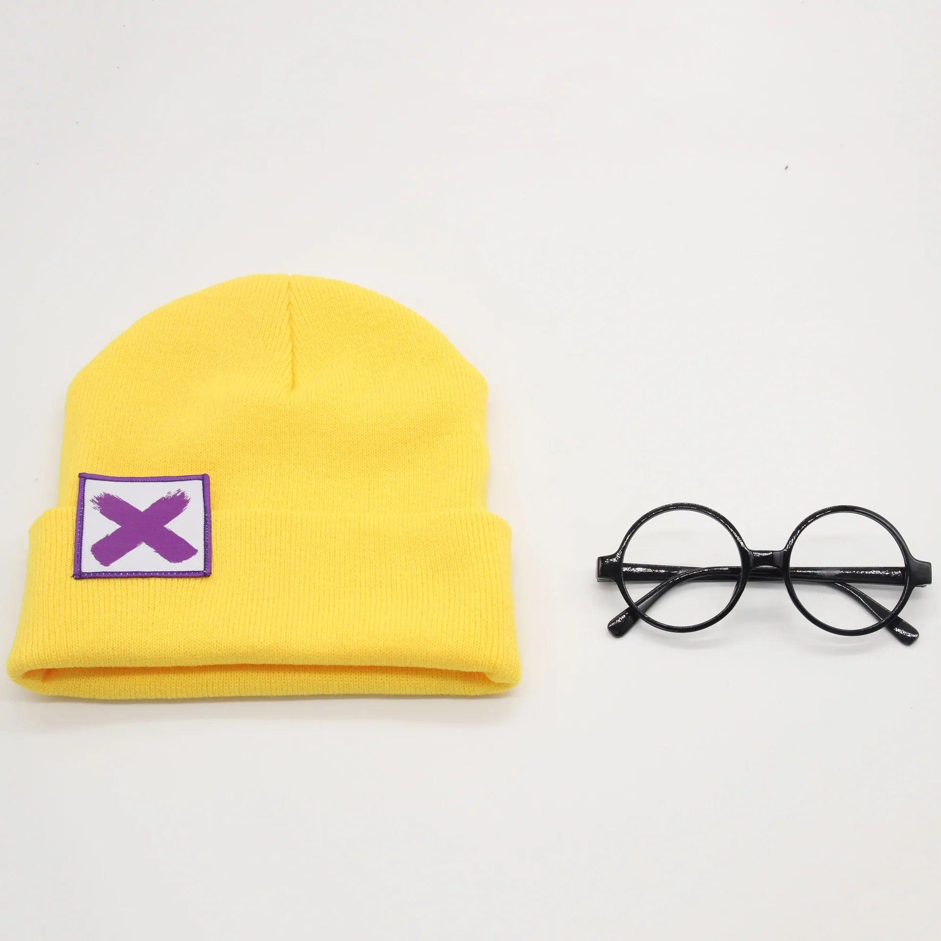 VALORANT Knitted Green Beanie Cap  Yellow with glasses   - VONVEX