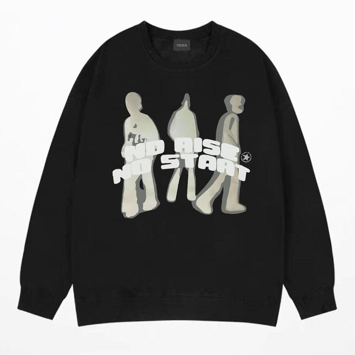 No Rise No Start Sweater  Black O-Neck S  - VONVEX