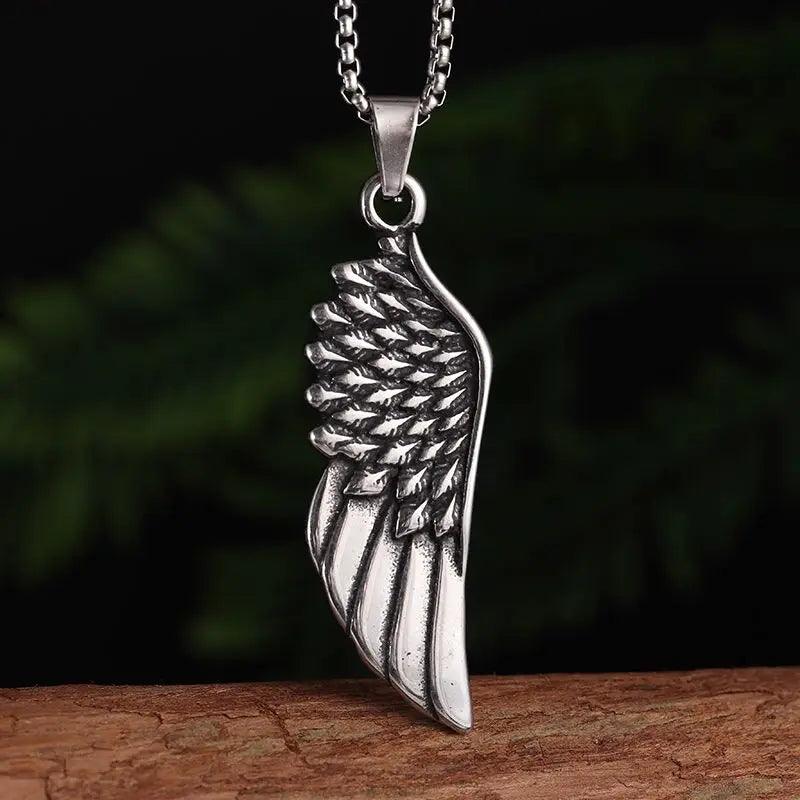 Vintage Feather Silver Neacklace  Silver Wing   - VONVEX