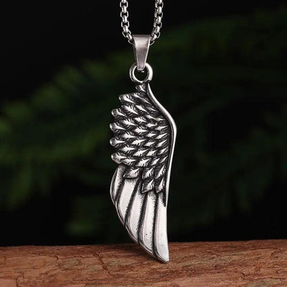Vintage Feather Silver Neacklace  Silver Wing   - VONVEX