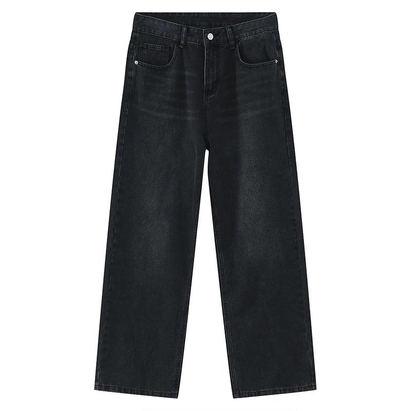 Vintage Straight Wide Leg Pant  Dark Gray S  - VONVEX