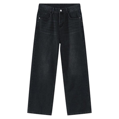 Vintage Straight Wide Leg Pant  Dark Gray S  - VONVEX