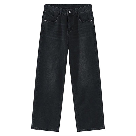 Vintage Straight Wide Leg Pant  Dark Gray S  - VONVEX