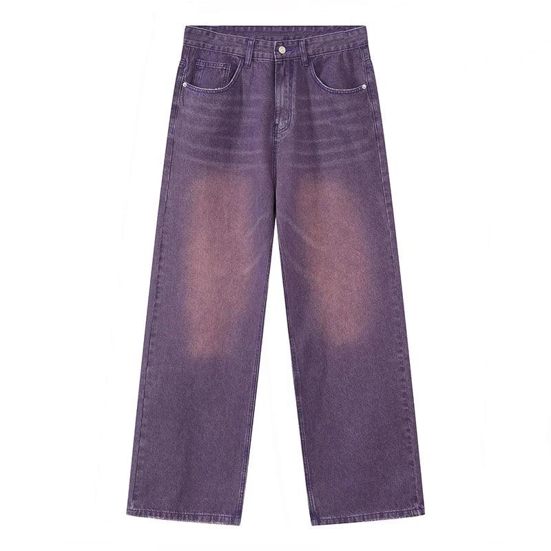 Vintage Straight Wide Leg Pant  Purple S  - VONVEX