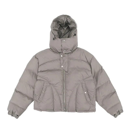 Winter Hooded down Jacket Thickened jacket Khaki L  - VONVEX