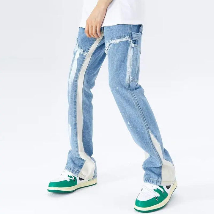 Y2K Baggy Flare Cargo Jean     - VONVEX