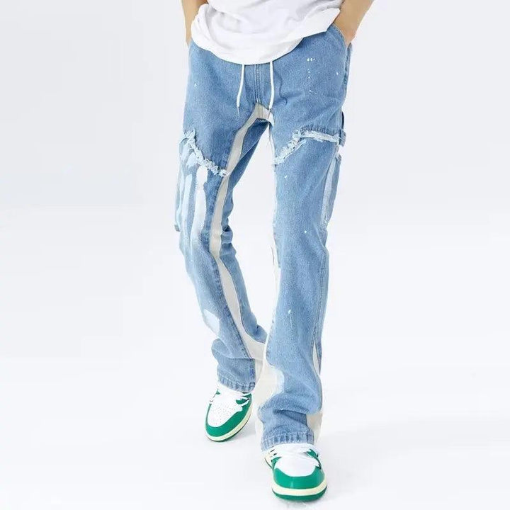 Y2K Baggy Flare Cargo Jean     - VONVEX