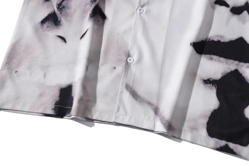 Y2K Eye Graphic Print Punk Shirt     - VONVEX