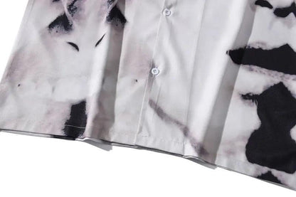 Y2K Eye Graphic Print Punk Shirt     - VONVEX