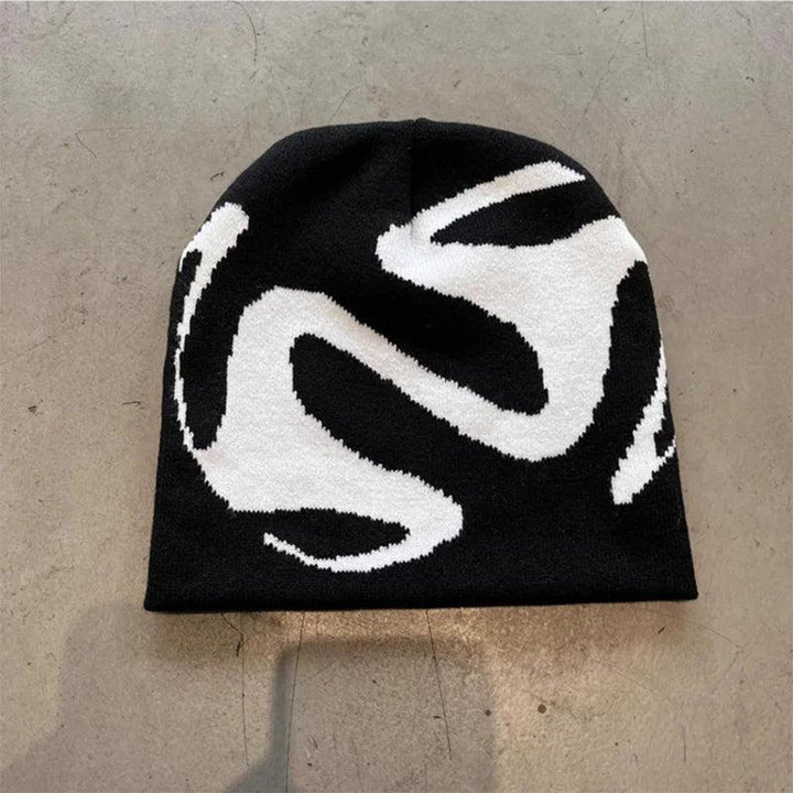 Y2K Knitting Beanies Goth Tooth Cap  Style-2   - VONVEX