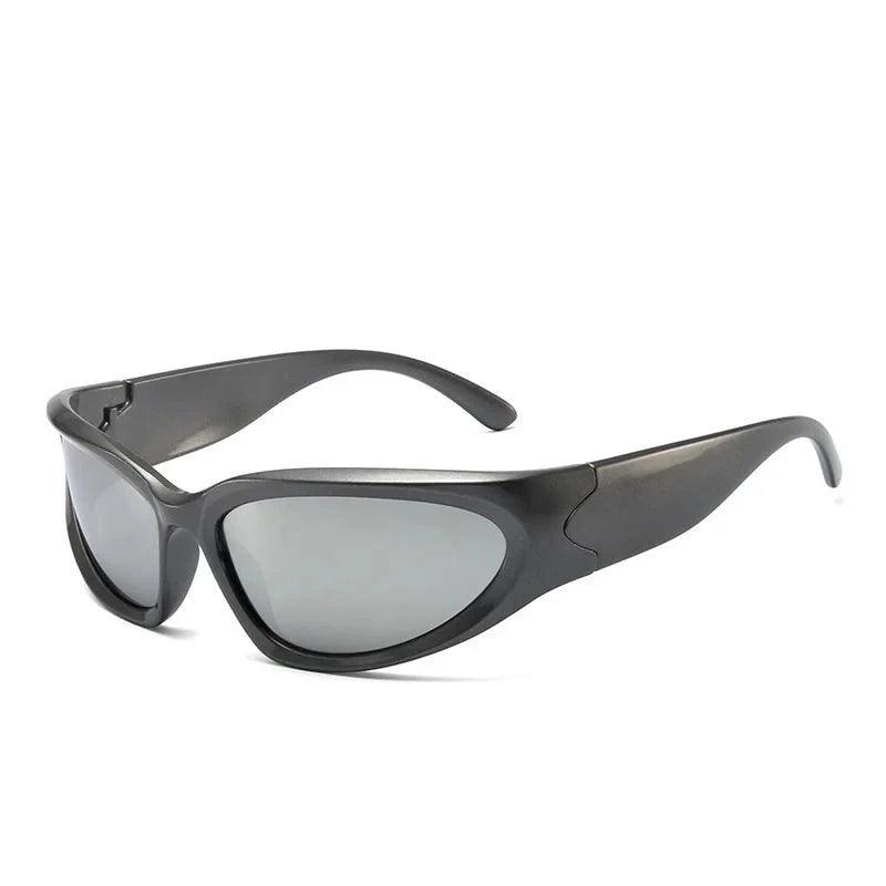 Y2K Luxury Punk Sport Sunglass  Gun-Silver Goggles  - VONVEX