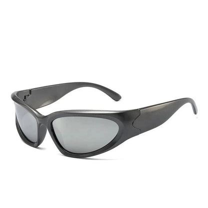 Y2K Luxury Punk Sport Sunglass  Gun-Silver Goggles  - VONVEX