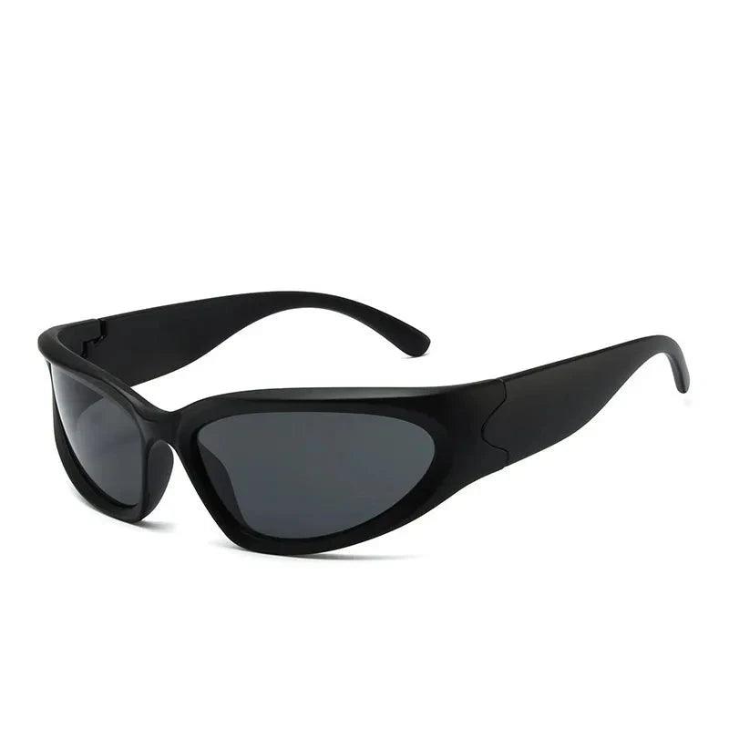 Y2K Luxury Punk Sport Sunglass  Matte Black Goggles  - VONVEX
