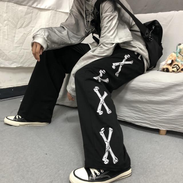 Y2k Oversize Wide Pants     - VONVEX