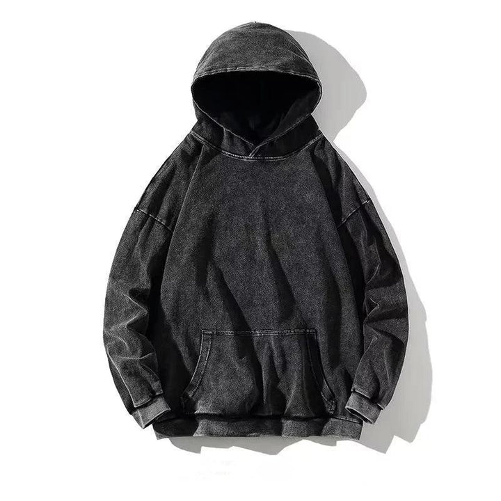 Y2K Vintage Black Wash Hoodie  Black XXXL  - VONVEX