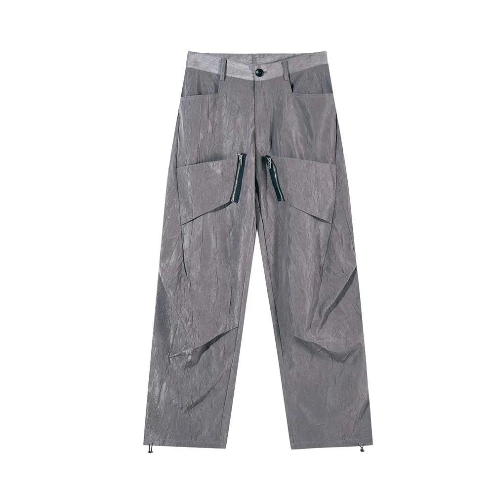 Zipper Lightweight Pant  M Gray  - VONVEX
