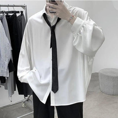 Casual Long-sleeved Shirt  White M  - VONVEX