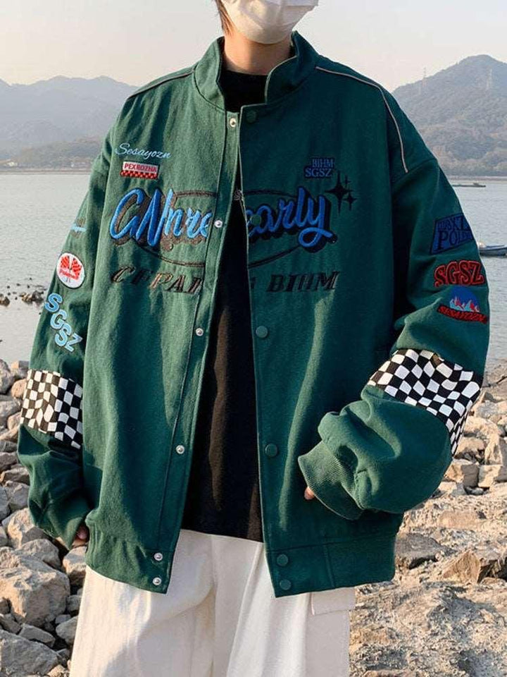 Embroidery Y2K Jacket jacket    - VONVEX
