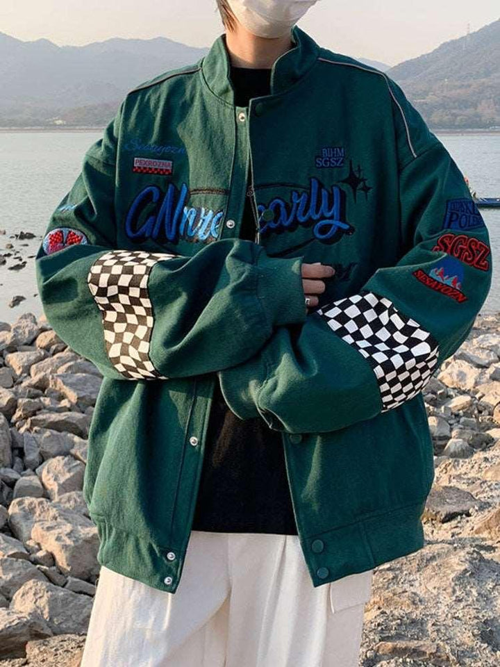 Embroidery Y2K Jacket jacket    - VONVEX