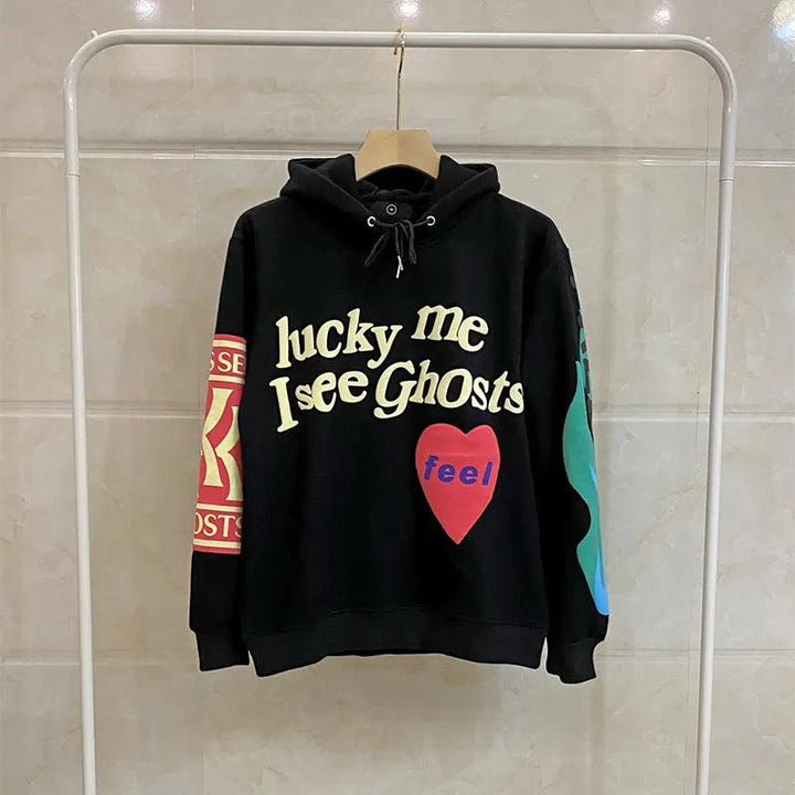Lucky Me I See Ghosts Hoodie     - VONVEX