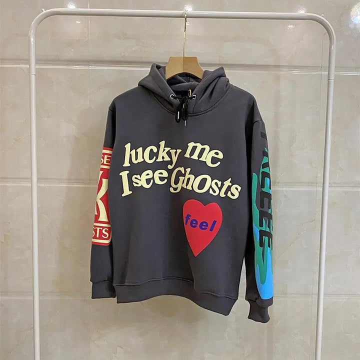 Lucky Me I See Ghosts Hoodie     - VONVEX