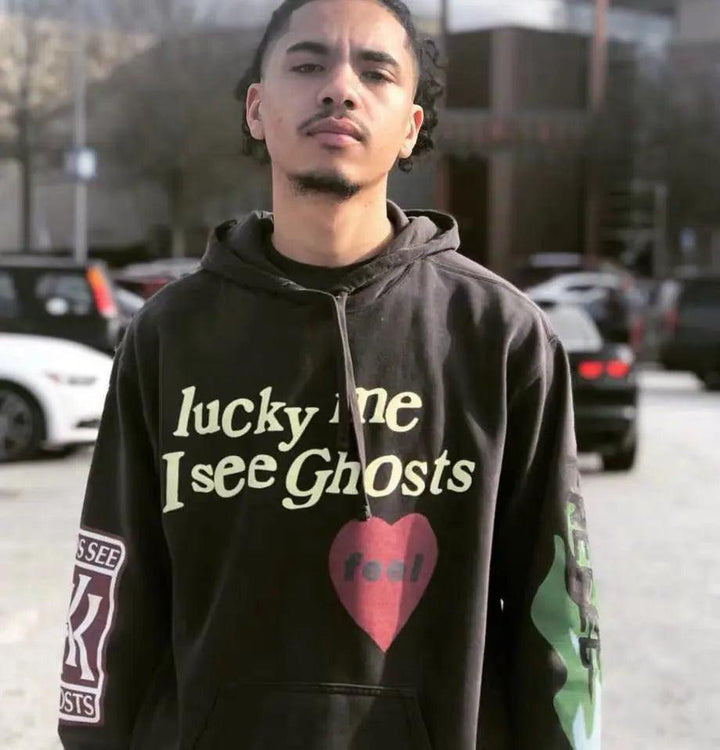 Lucky Me I See Ghosts Hoodie     - VONVEX