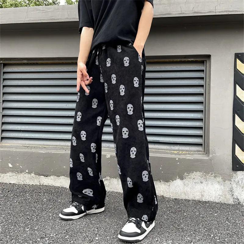 Gothic Skull Casual Pants     - VONVEX