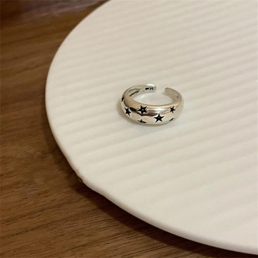 Harajuku Y2K Black Star Rings rings 2   - VONVEX