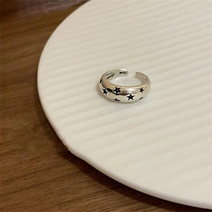 Harajuku Y2K Black Star Rings rings 2   - VONVEX