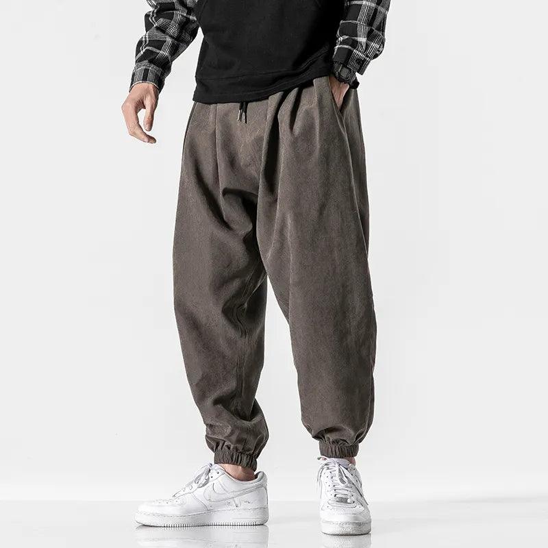 Jogger Harem Casual Pants  Gray Green 5XL  - VONVEX