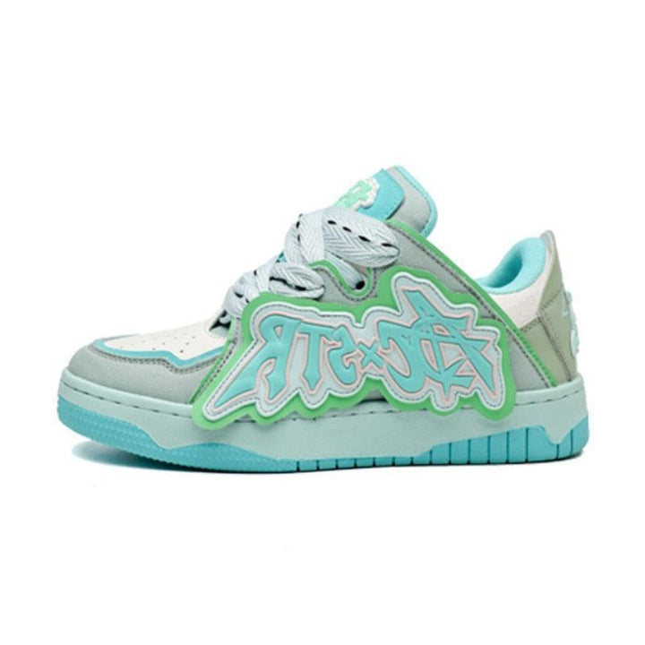 Y2K Street Skating Shoe  green 36  - VONVEX