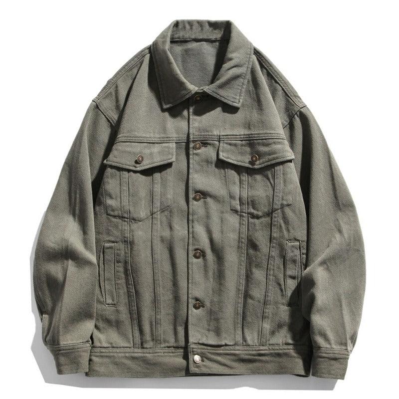 Ripped Denim Jacket     - VONVEX