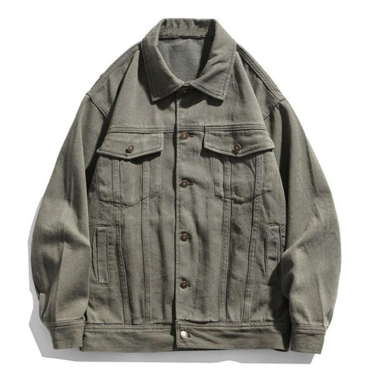 Ripped Denim Jacket     - VONVEX