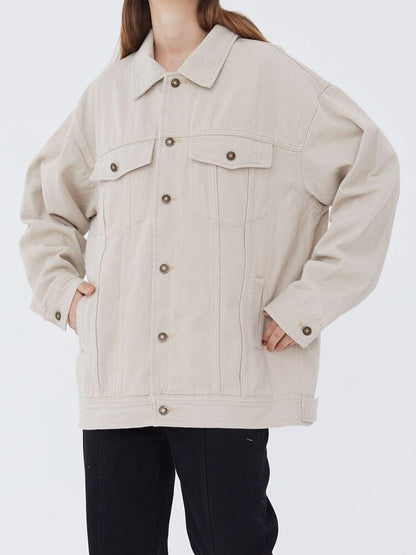 Ripped Denim Jacket     - VONVEX