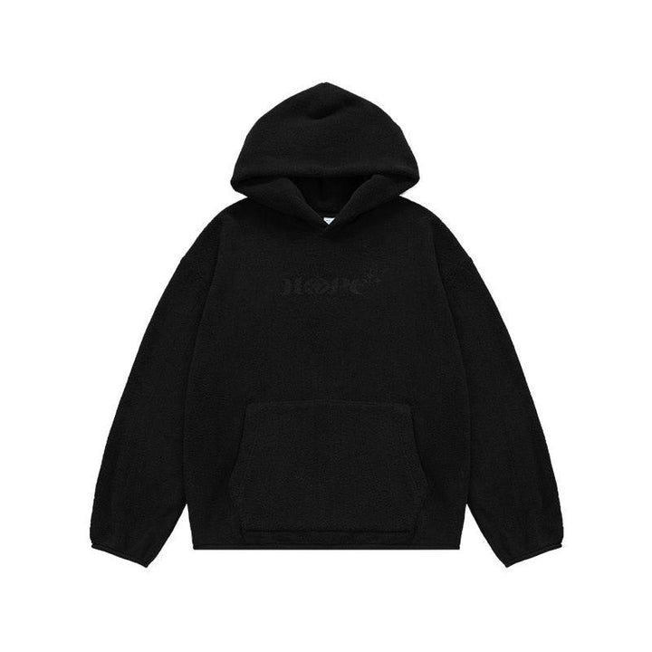 Y2K "Hope" Fleece Hoodie  Black M  - VONVEX