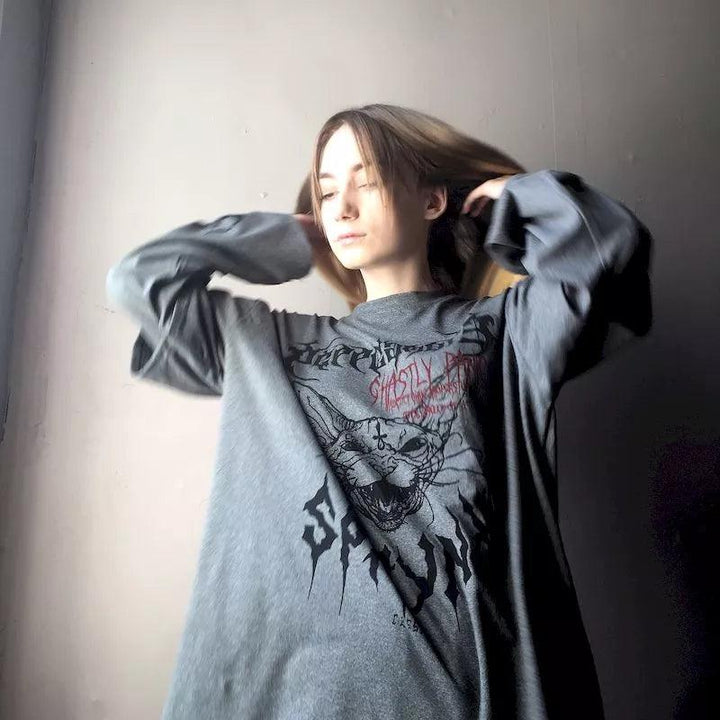 SPHYNX Harajuku Gothic T-Shirt     - VONVEX