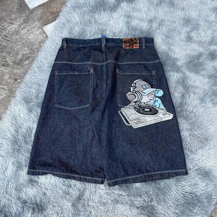 Y2K Casual Letter Printed Jorts jorts Style-1 S  - VONVEX