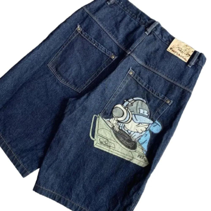 Y2K Casual Letter Printed Jorts jorts    - VONVEX