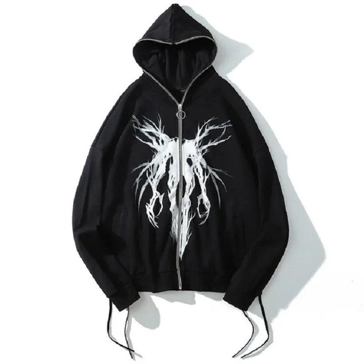 White Ghost Gothic Sweatshirt     - VONVEX