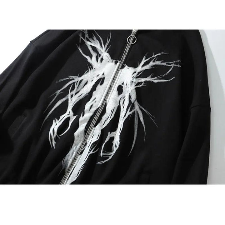 White Ghost Gothic Sweatshirt     - VONVEX