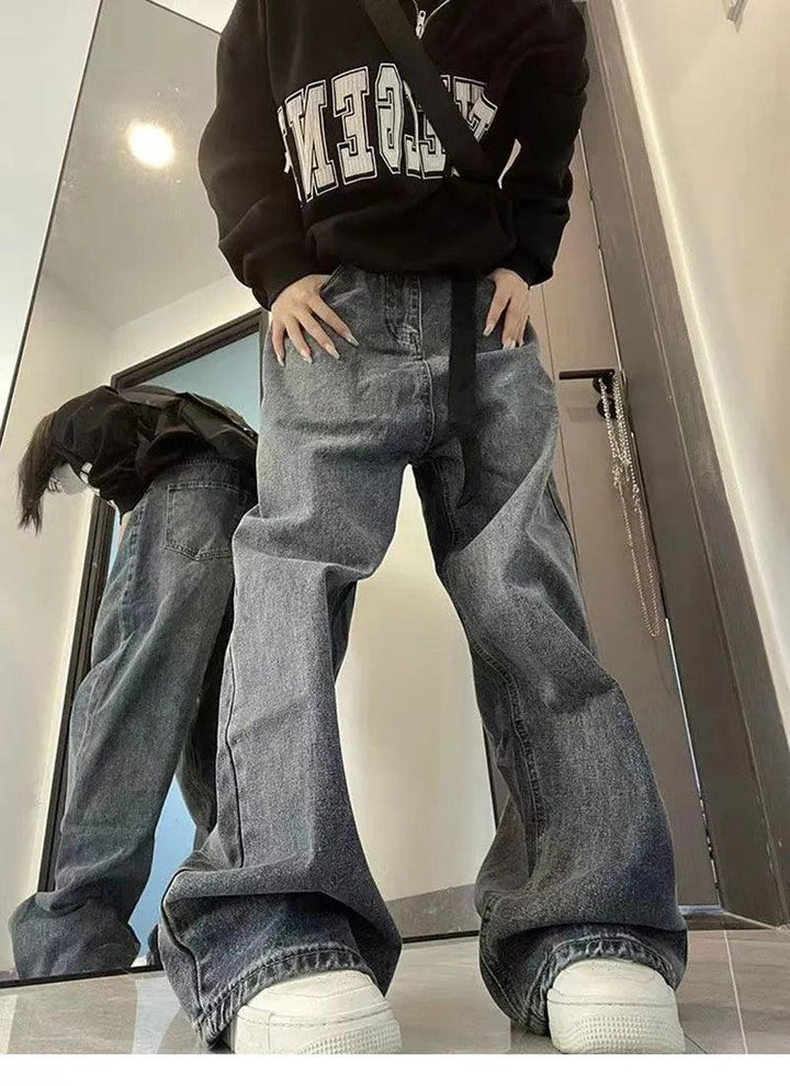 Y2K Harajuku Baggy Femme Jeans     - VONVEX