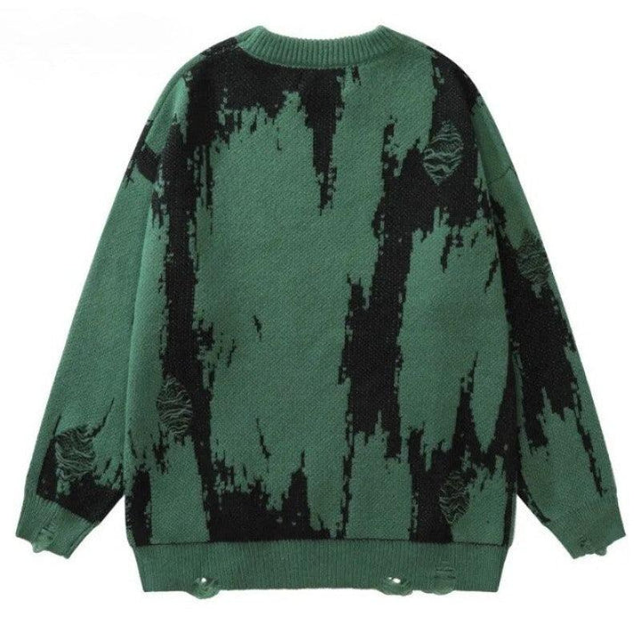 Y2K Knitted Punk Hipster Gothic Sweater     - VONVEX