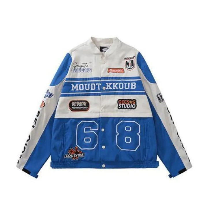 Y2k Motorcycle Jacket jacket Blue M  - VONVEX