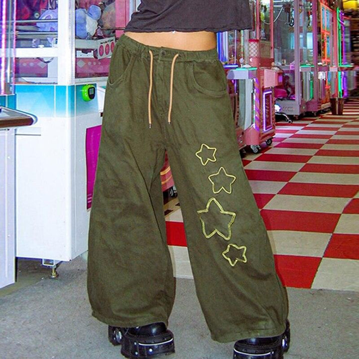 Y2K Star Joggers Pant bottom    - VONVEX