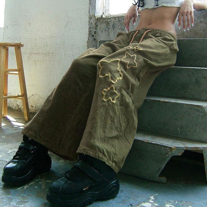 Y2K Star Joggers Pant bottom    - VONVEX