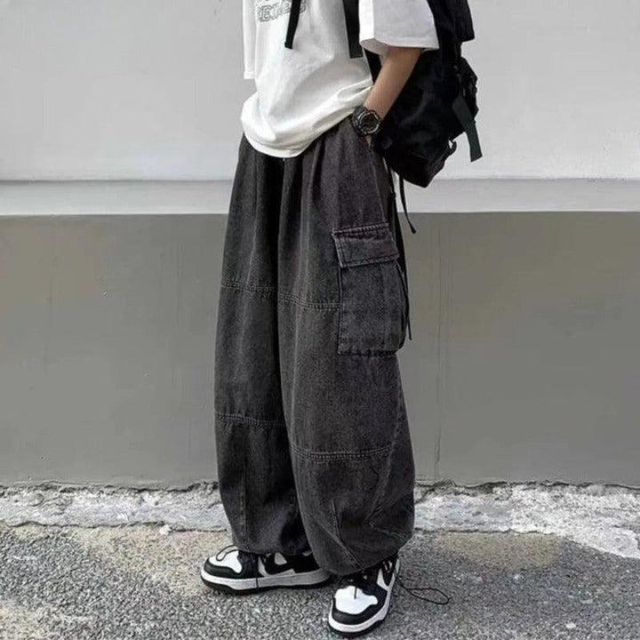 Y2K Trousers Baggy Jeans bottom    - VONVEX