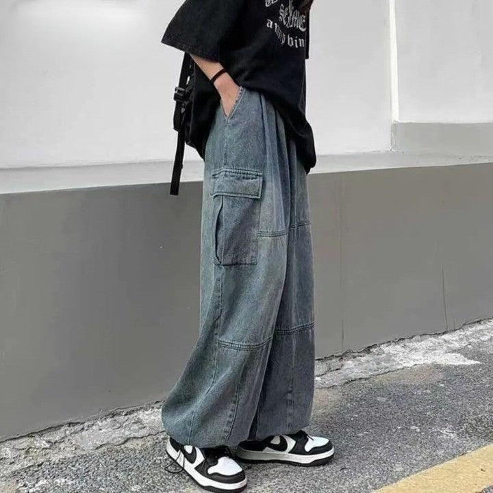Y2K Trousers Baggy Jeans bottom    - VONVEX